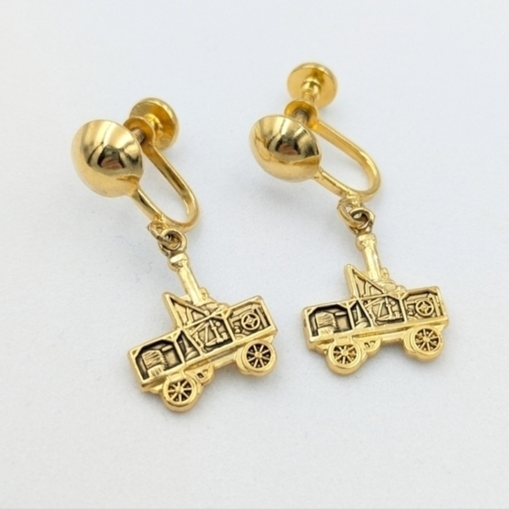 4/24$  Vintage unique industrial machine screw back earrings